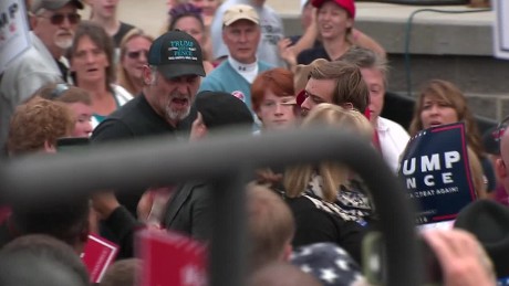 Protester attacked at Trump rally