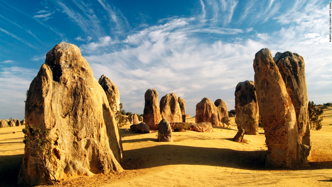 There&#39;s not a soul in sight here to yammer to you about politics. Among remote Western Australia&#39;s stunners are the Pinnacles, thousands of limestone spires that pierce the sand dunes of Nambung National Park. Made up of shells, the Pinnacles were formed millions of years ago when this desert was the sea floor.