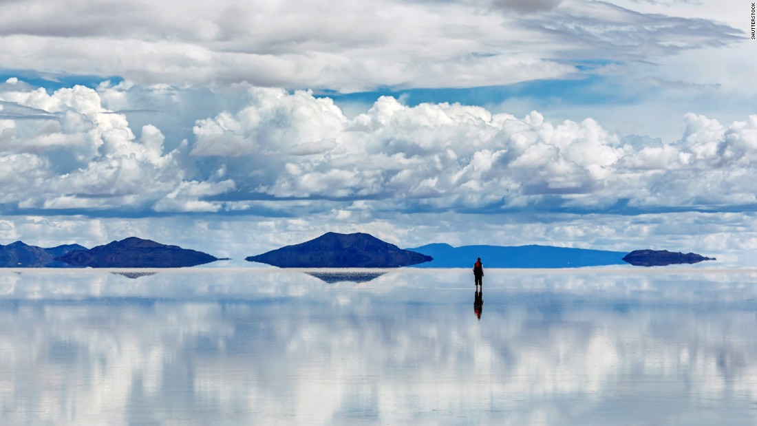 Covering an area nearly the size of Jamaica, Bolivia&#39;s Salar de Uyuni is the world&#39;s largest salt flat. The shimmering flats are a paradise for creative photographers who love a good optical illusion. Sunglasses recommended.