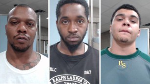 From left, Chazerae Taylor, Dvonta Middlebrooks and D&#39;Markeo Taylor have been charged with wanton endangerment. 