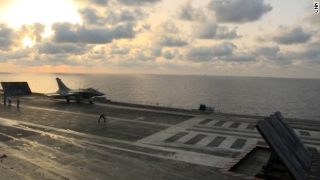 On board the Charles de Gaulle