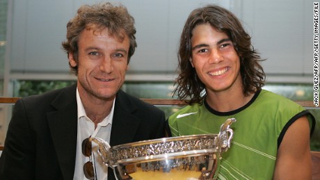 Wilander with Nadal in 2005, after the Spaniard&#39;s first of nine French Open titles. 
