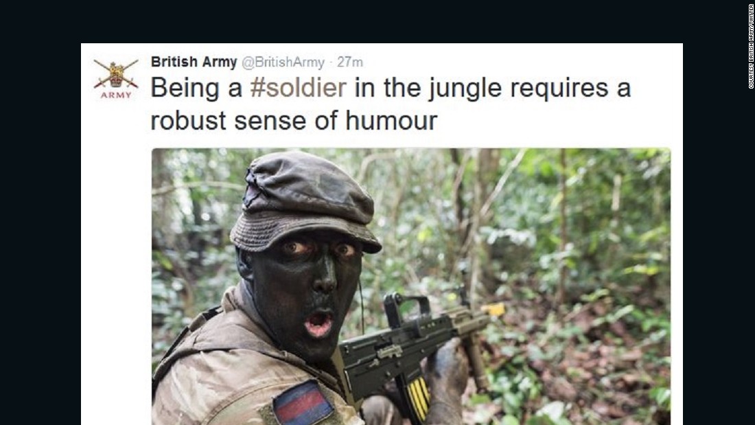 Outrage over British Army 'blackface' tweet