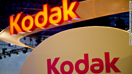 An Eastman Kodak Co. logo hangs above the company&#39;s booth at the 2012 International Consumer Electronics Show (CES) in Las Vegas, Nevada, U.S., on Thursday, Jan. 12, 2012. The 2012 CES trade show features 2,700 global technology companies presenting consumer tech products and is expected to draw over 140,000 attendees. Photographer: Daniel Acker/Bloomberg via Getty Images