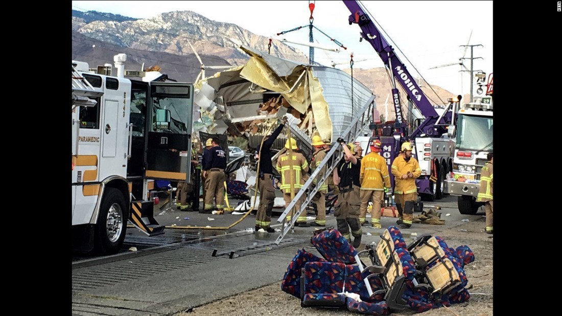At least 11 reported dead in California bus crash
