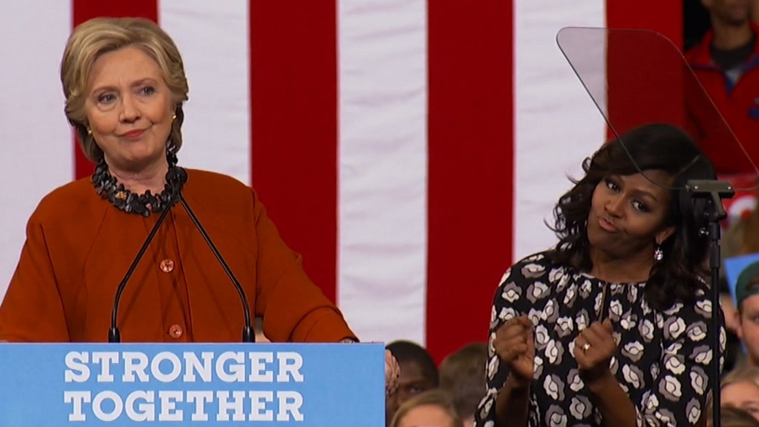 Michelle Obama fires up North Carolina crowd for Clinton