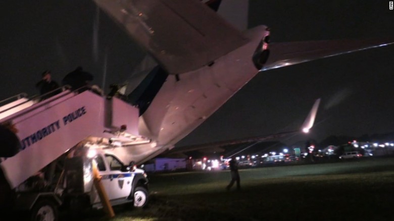 Image result for Plane carrying Pence skids off runway