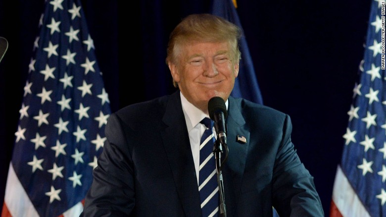 Republican presidential nominee Donald Trump speaks at a rally at the Raddison Hotel on October 28, 2016 in Manchester, New Hampshire.