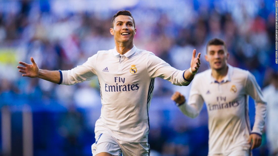 Ronaldo hat-trick keeps Real Madrid top
