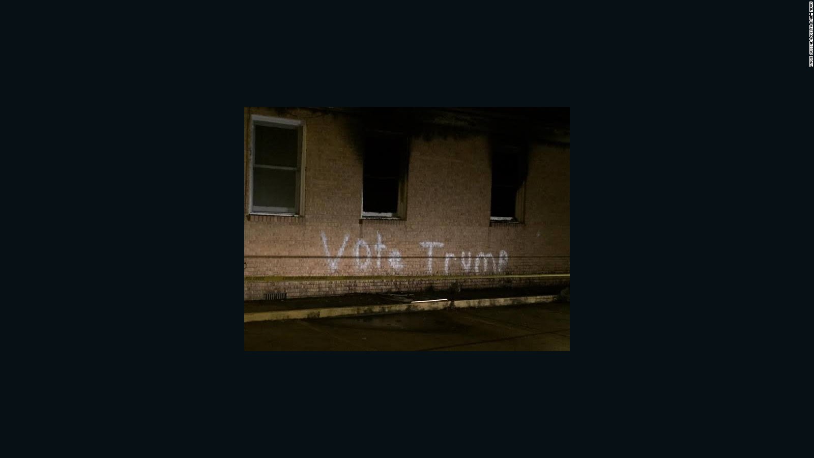 The vandals also wrote