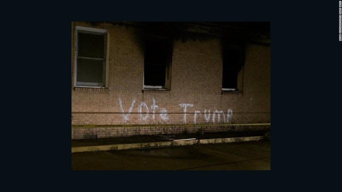 Vandals paint 'Vote Trump' on black church in Mississippi