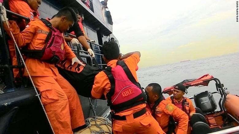 At least 18 people -- including a child -- were killed Wednesday after a speedboat capsized off the coast of Indonesia, authorities said. 