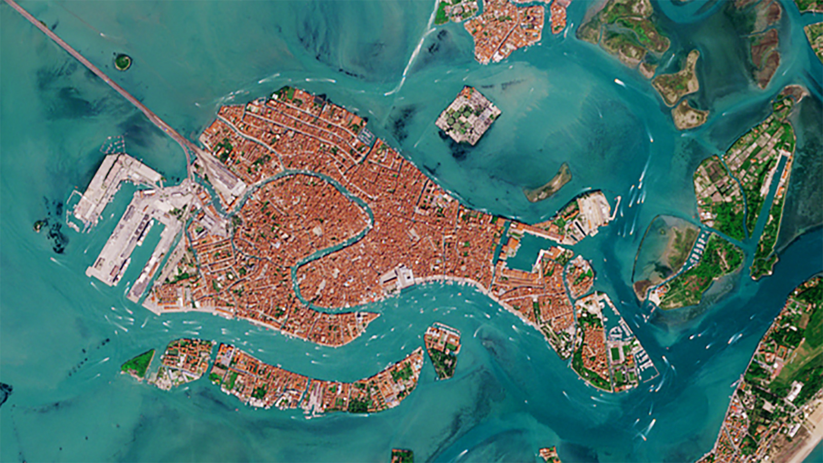 Venice Italy Satellite Map Space Images Of Venice Show How Coronavirus Has Changed The City's Iconic  Canals - Cnn