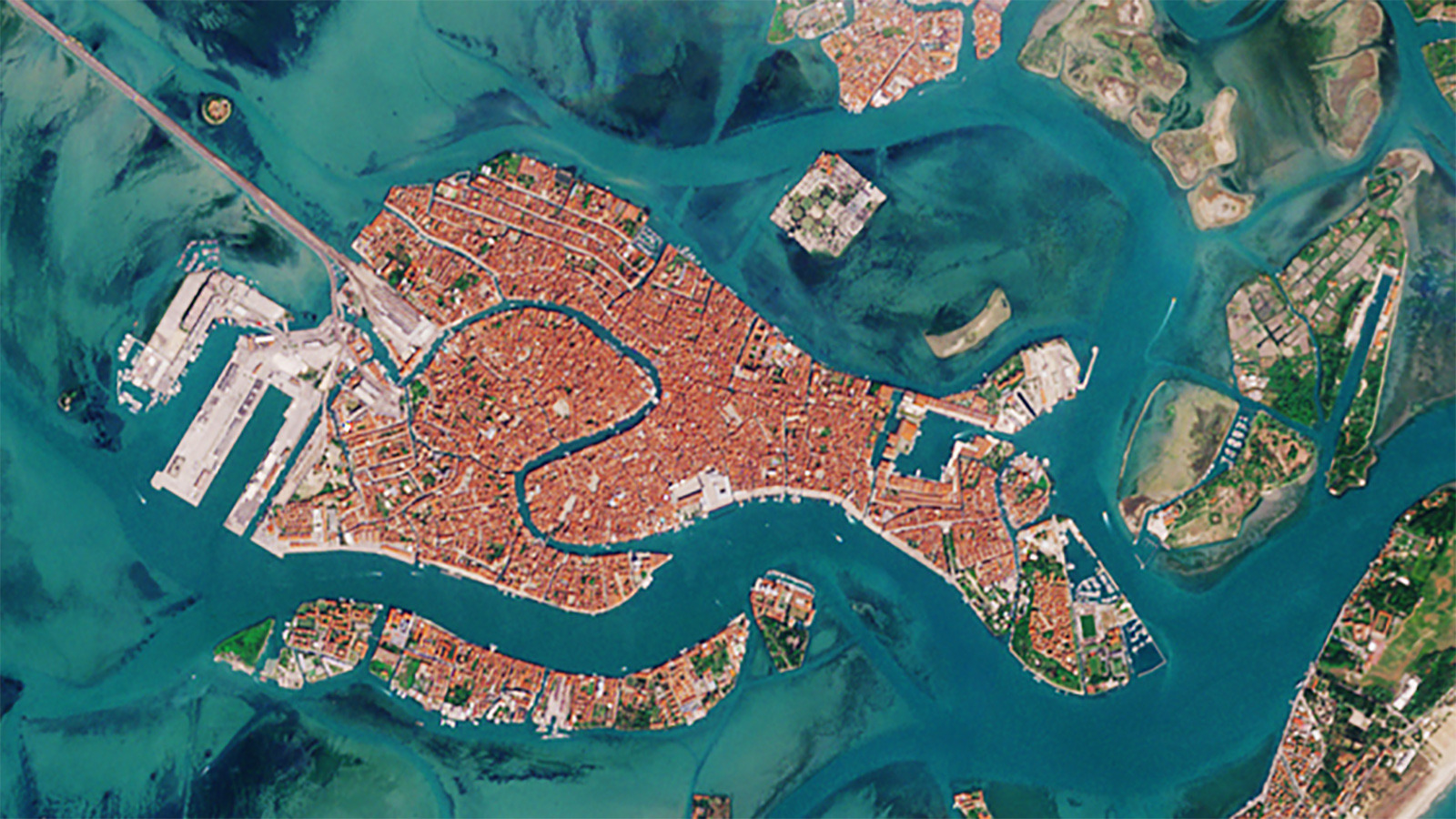 Venice Italy Satellite Map Space Images Of Venice Show How Coronavirus Has Changed The City's Iconic  Canals - Cnn