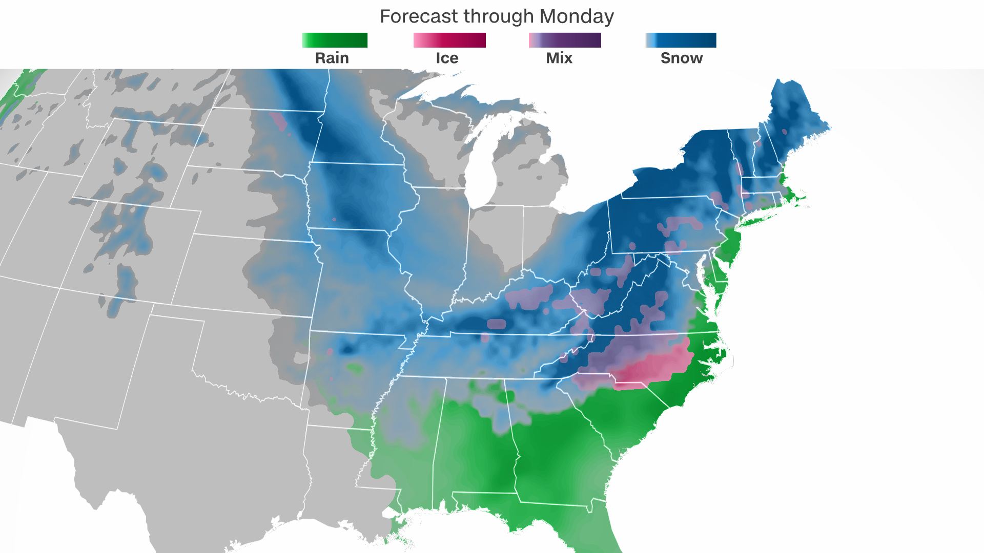 Snow Map For Tomorrow A Significant Winter Storm Will Plow Through The East. But Snow, Rain Or  Ice Is Still In Question - Cnn