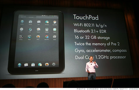 hp touchpad price. HP TouchPad tablet will go