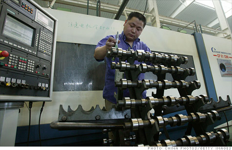 A Chinese auto parts plant in a 2005 file photo