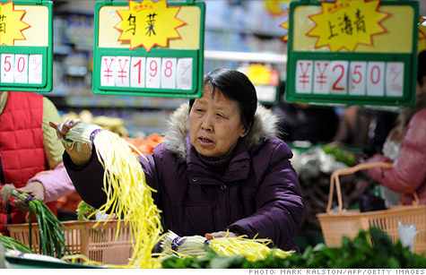 Food prices are still rising in China, but at a much slower pace than last summer.