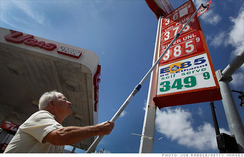 The average price for a gallon of gas nationwide is $3.835, according to AAA. That is just 7% below the all-time high.