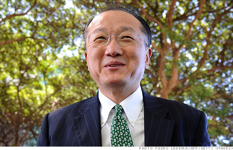 Jim Yong Kim was tapped Monday by the World Bank to be its next president, besting Nigerian finance minister Ngozi Okonjo-Iweala following what was the first-ever challenge to the U.S. nominee in the institution's history.