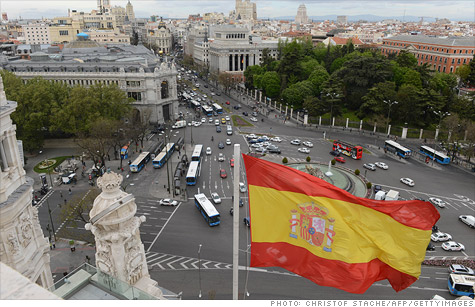 Spain becomes the 12th European nation to report at least two quarters of declining GDP, signifying a recession.