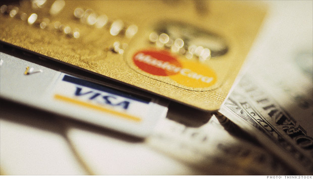 credit card stack