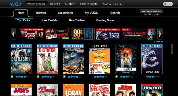 video streaming vudu