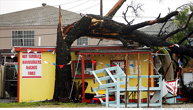 Hurricane Issac damages