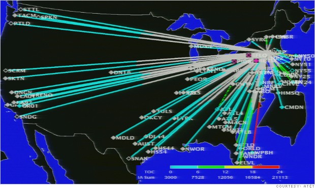 AT&T NY earthquake volume