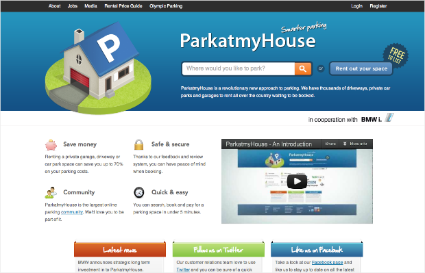 sharing sites parkatmyhouse