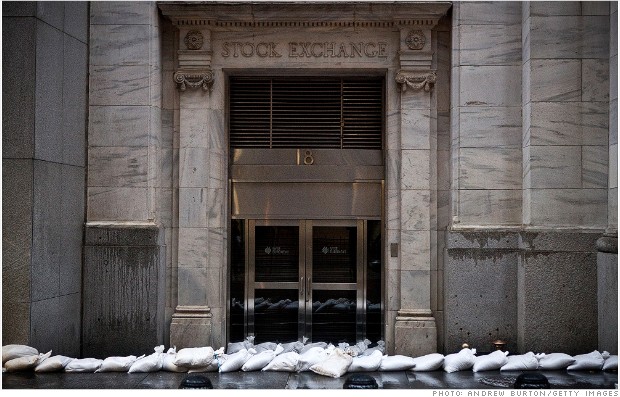 stock exchange closed tuesday sandy