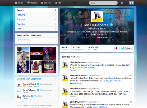 ellen degeneres twitter