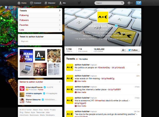 ashton kutcher twitter