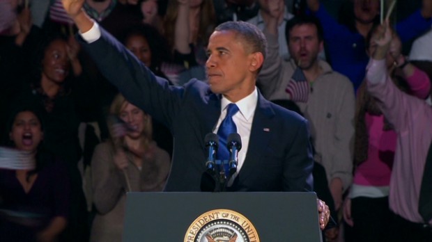 Obama's victory speech in 90 secs
