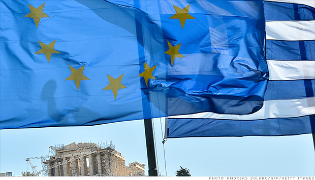 greece eu flags