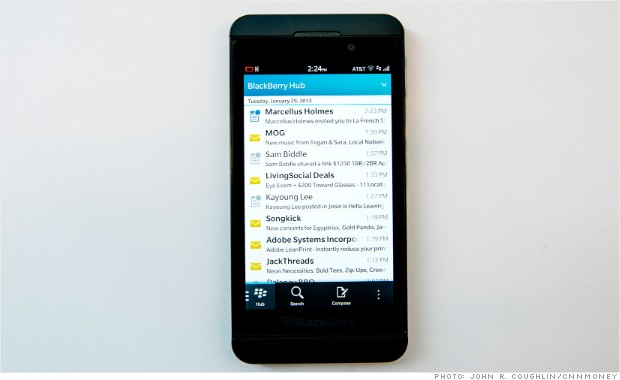 blackberry10 phone email