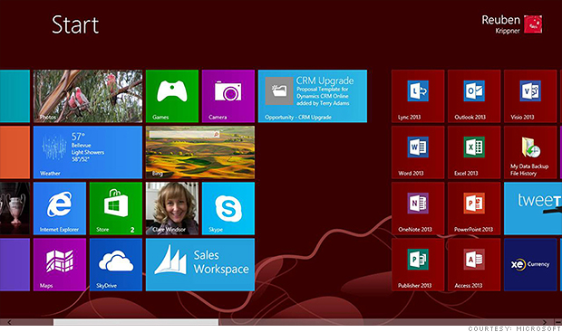 windows 8 start screen