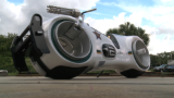 Take a ride on a real Tron bike