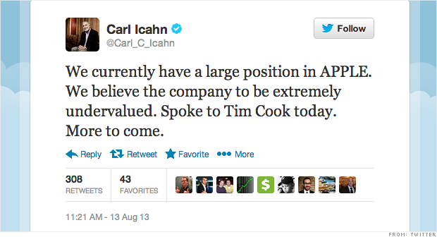 carl icahn twitter apple