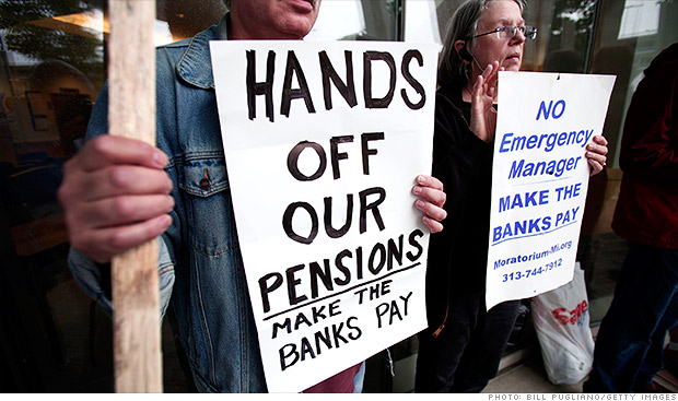 detroit pension protest