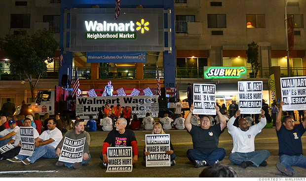 walmart wages protests 