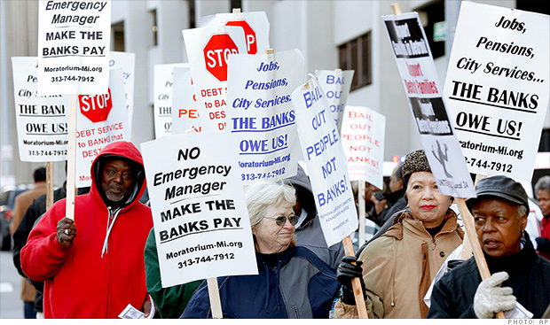 detroit bankruptcy protest