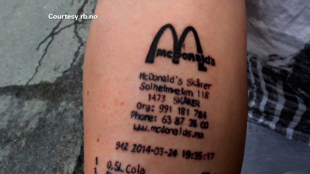 Mcdonald S Receipt Tattoo
