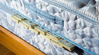 money under mattress