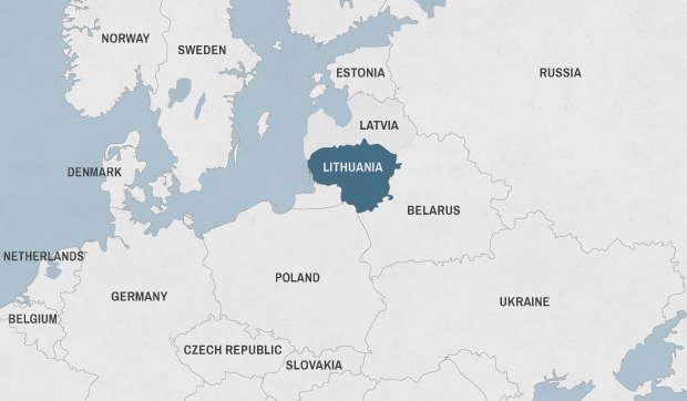 map lithuania eurozone