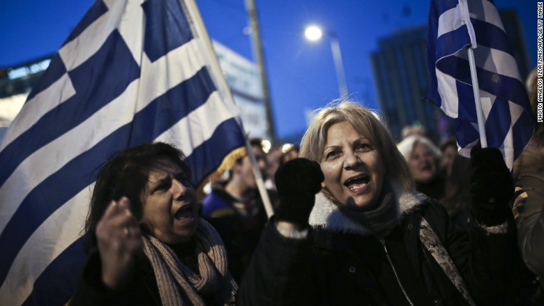 Greece pro government protest