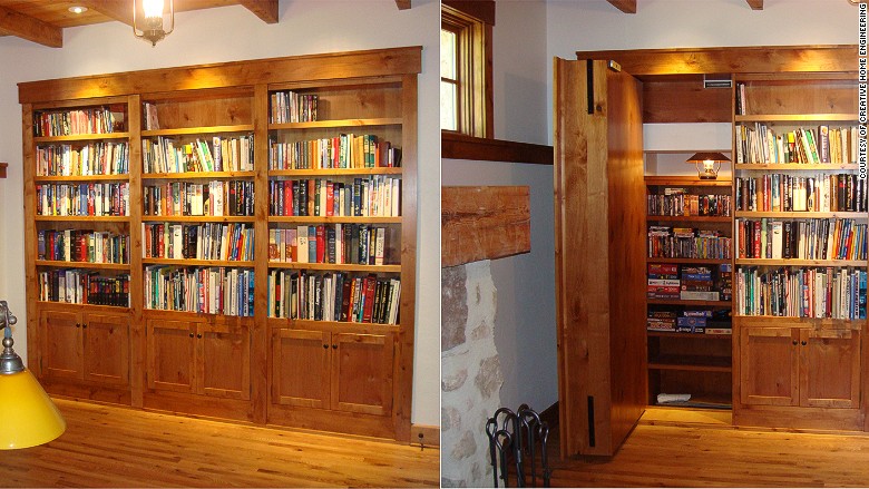 hidden room bookshelves 