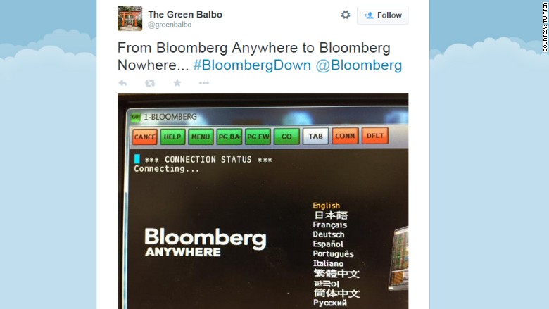 bloomberg down tweet
