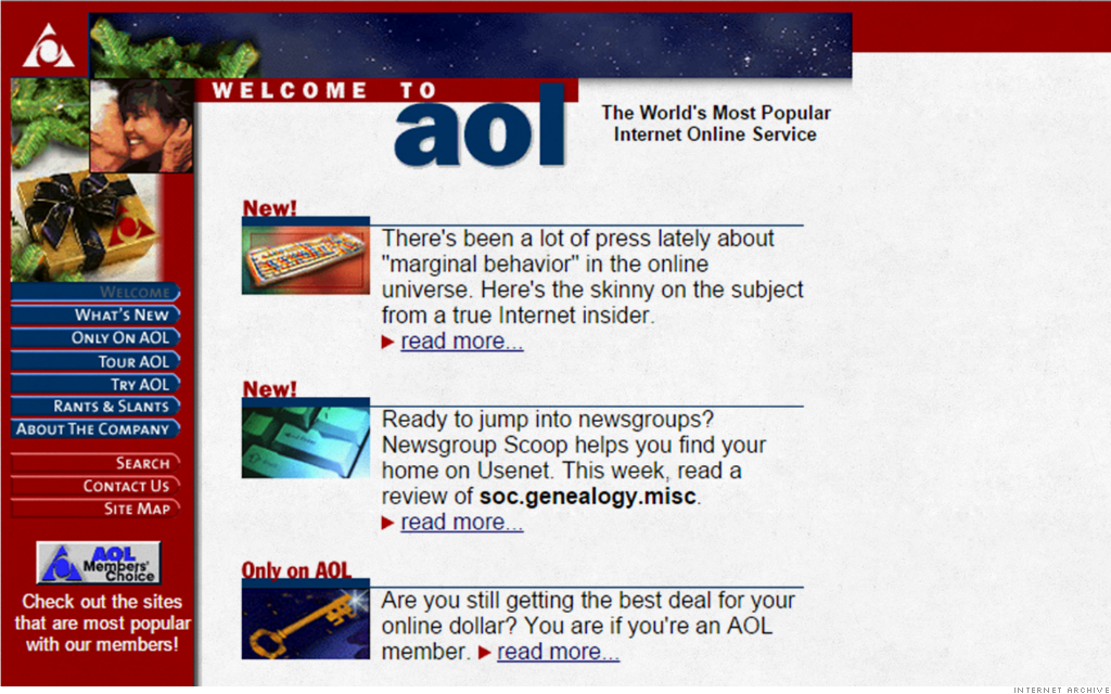 old websites aol