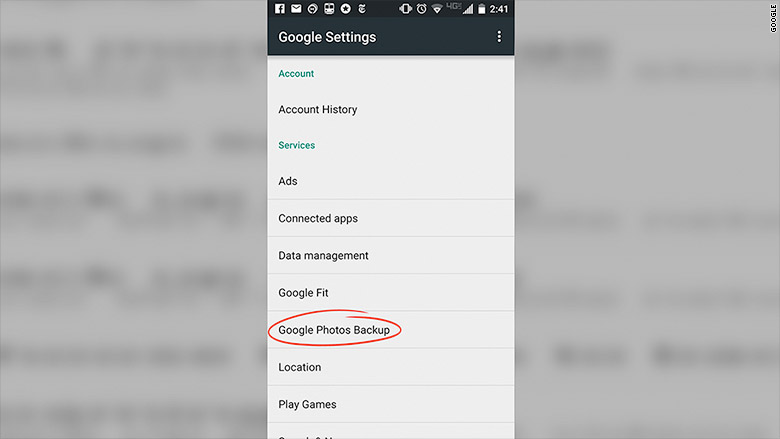 change google photo backup and sync settings